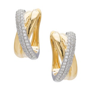 18kt TT Dia approx. 0.52pt earrings