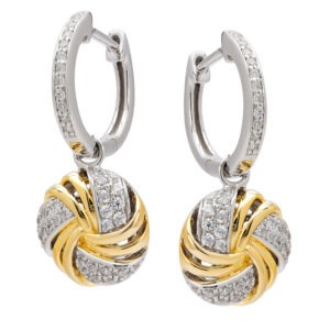 18kt TT Dia approx. 0.50pt earrings