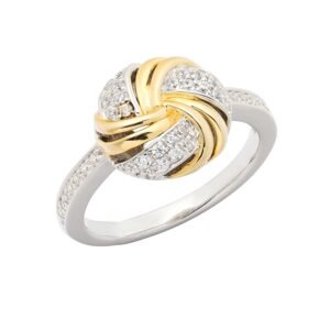 18kt TT Dia approx. 0.33pt ring