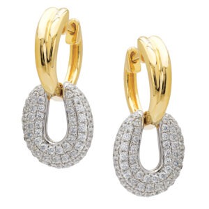 18kt TT Dia approx. 0.74pt earrings