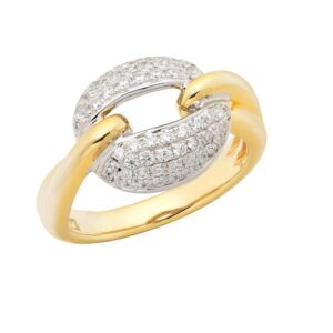 18kt TT Dia approx. 0.49pt ring