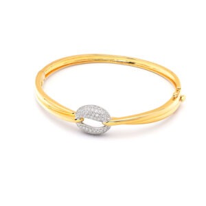 18kt TT Dia approx. 0.78pt bangle