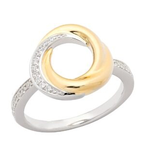 18kt TT Dia approx. 0.16pt ring