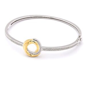 18kt TT Dia approx. 0.42pt bangle