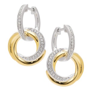 18kt TT Dia approx. 0.29pt earrings