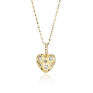 18kt Dia approx. 0.08pt Heart Pendant